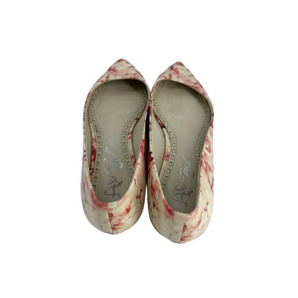 Alice + Olivia Flats Womens 39 Hudson Pink Floral Patent Leather Pointed Toe - Picture 4 of 8